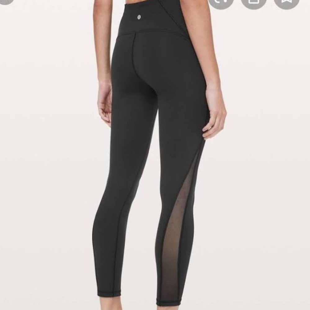 lululemon size 2 active leggings with mesh